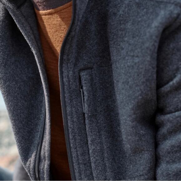 Smartwool Dark Grey Wool Blend Full Zip Jacket Size: XL - Picture 2 of 11